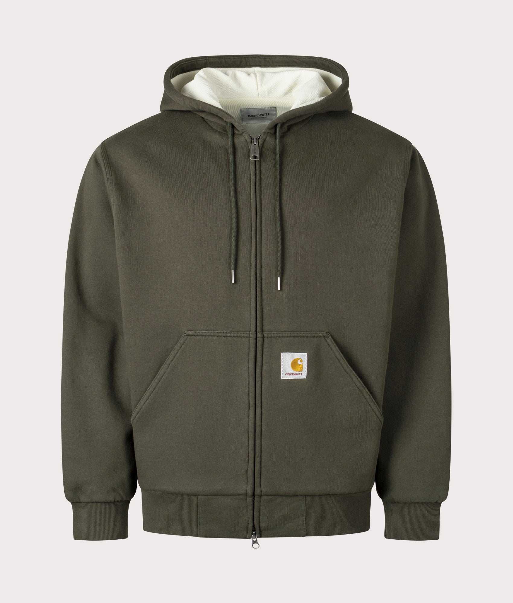 Oversized Active Sweat Jacket by Carhartt WIP in Olive. Shot by EQVVS> Front shot.