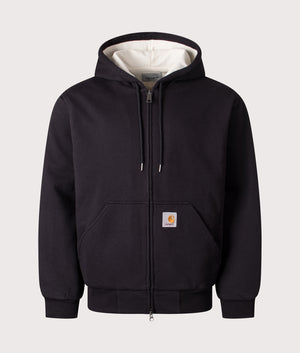 Oversized Active Sweat Jacket in Black | Carhartt WIP | EQVVS | Front shot 