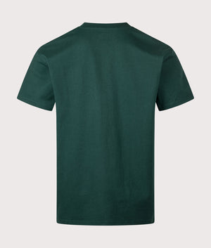 Relaxed Fit American Script T-Shirt in Dark Fir. 100% Cotton | Carhartt WIP | EQVVS | Back shot 
