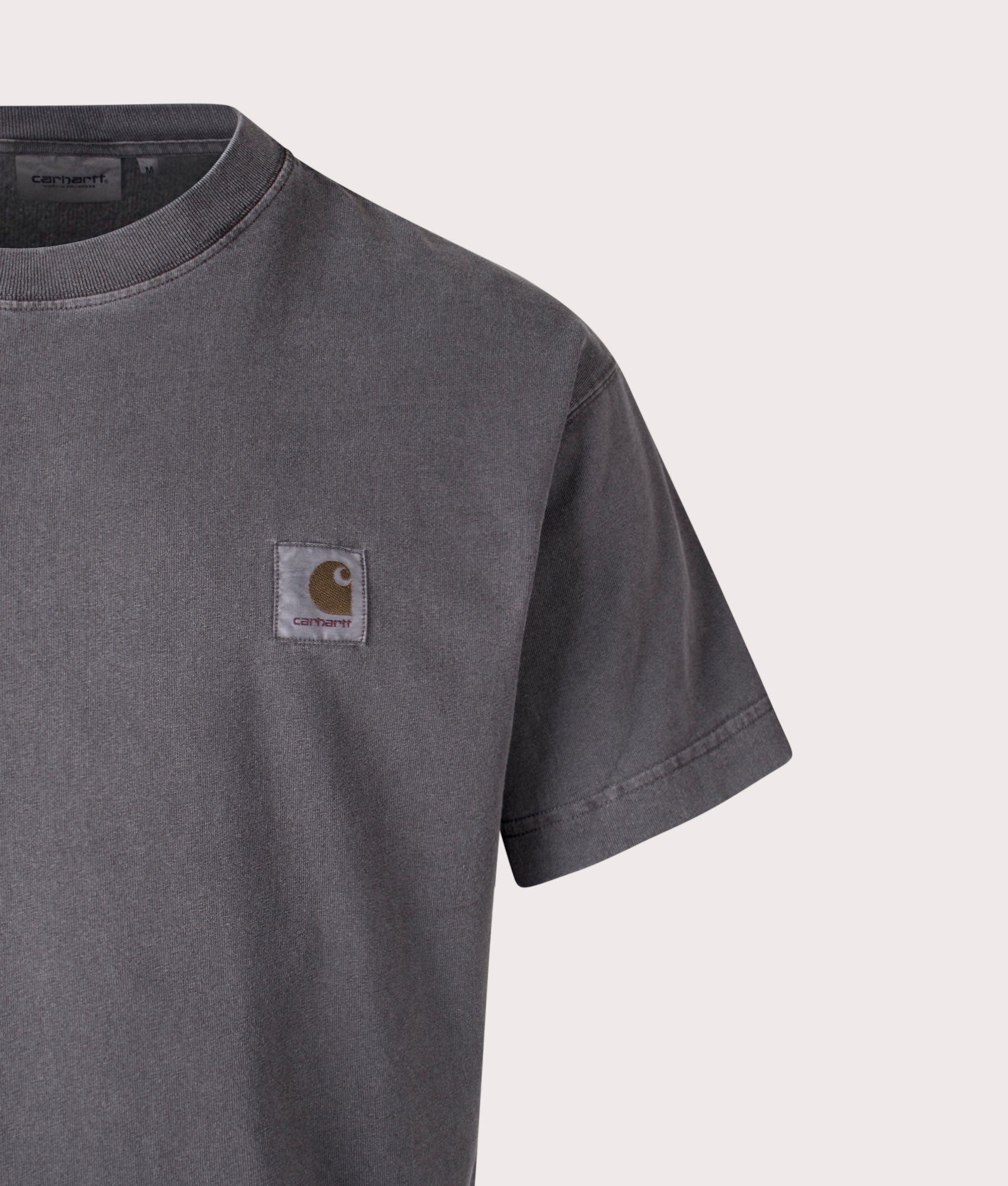 Carhartt WIP Vista T-Shirt in Black at EQVVS Menswear. Detail Shot.