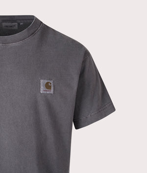 Carhartt WIP Vista T-Shirt in Black at EQVVS Menswear. Detail Shot.