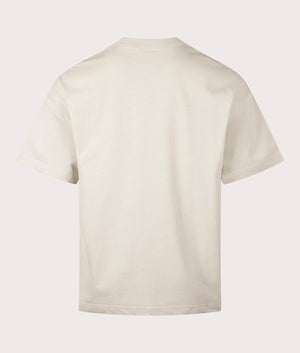 Relaxed Fit Signature Script T-Shirt by Carhartt WIP in Fluer De Sel. Shot by EQVVS. Back shot.
