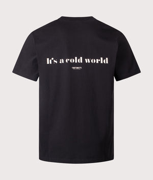 Relaxed Fit Cold World T-Shirt in Black | 100% Cotton | Carhartt WIP | EQVVS | Back shot 