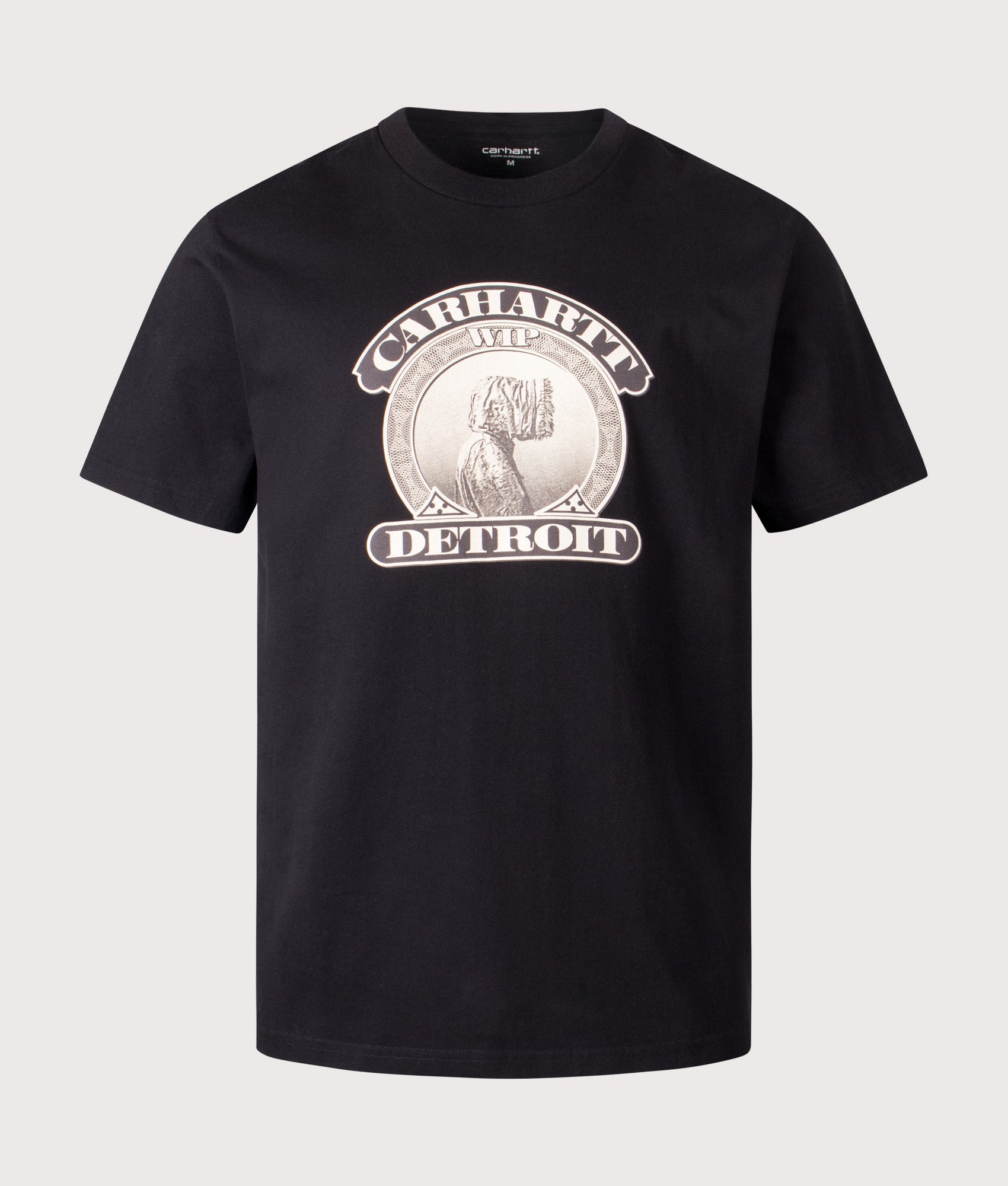Relaxed Fit Cold World T-Shirt in Black | 100% Cotton | Carhartt WIP | EQVVS | Front shot 