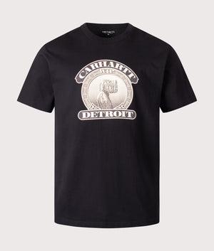 Relaxed Fit Cold World T-Shirt in Black | 100% Cotton | Carhartt WIP | EQVVS | Front shot 