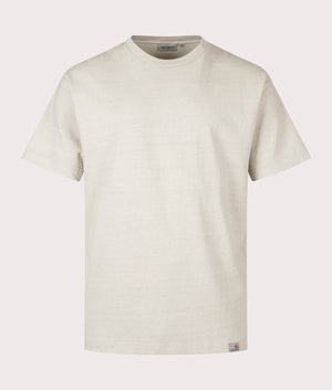 Carhartt WIP Relaxed Fit RGGD T-Shirt in Fleur De Sel at EQVVS Menswear. Front Shot.