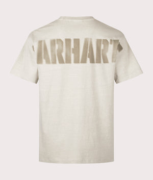 Carhartt WIP Relaxed Fit RGGD T-Shirt in Fleur De Sel at EQVVS Menswear. Back shot.