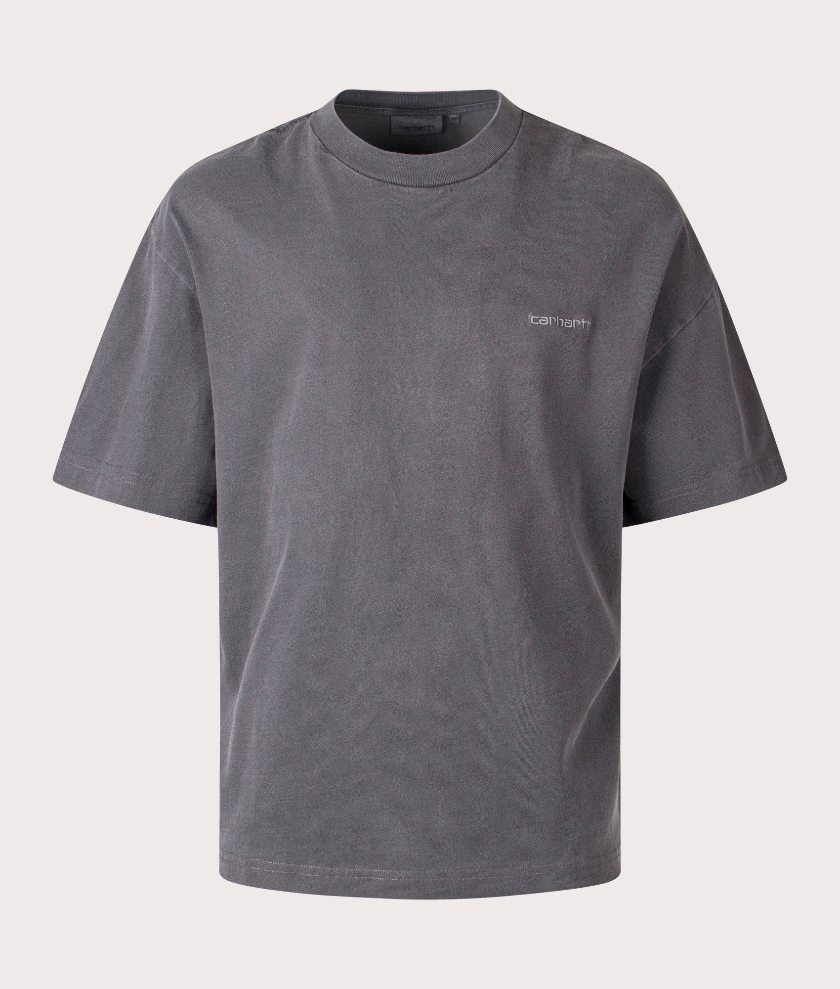 Carhartt Benton T-Shirt in Graphite at EQVVS Menswear. Front shot.