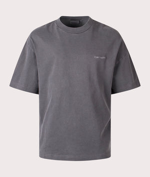 Carhartt Benton T-Shirt in Graphite at EQVVS Menswear. Front shot.