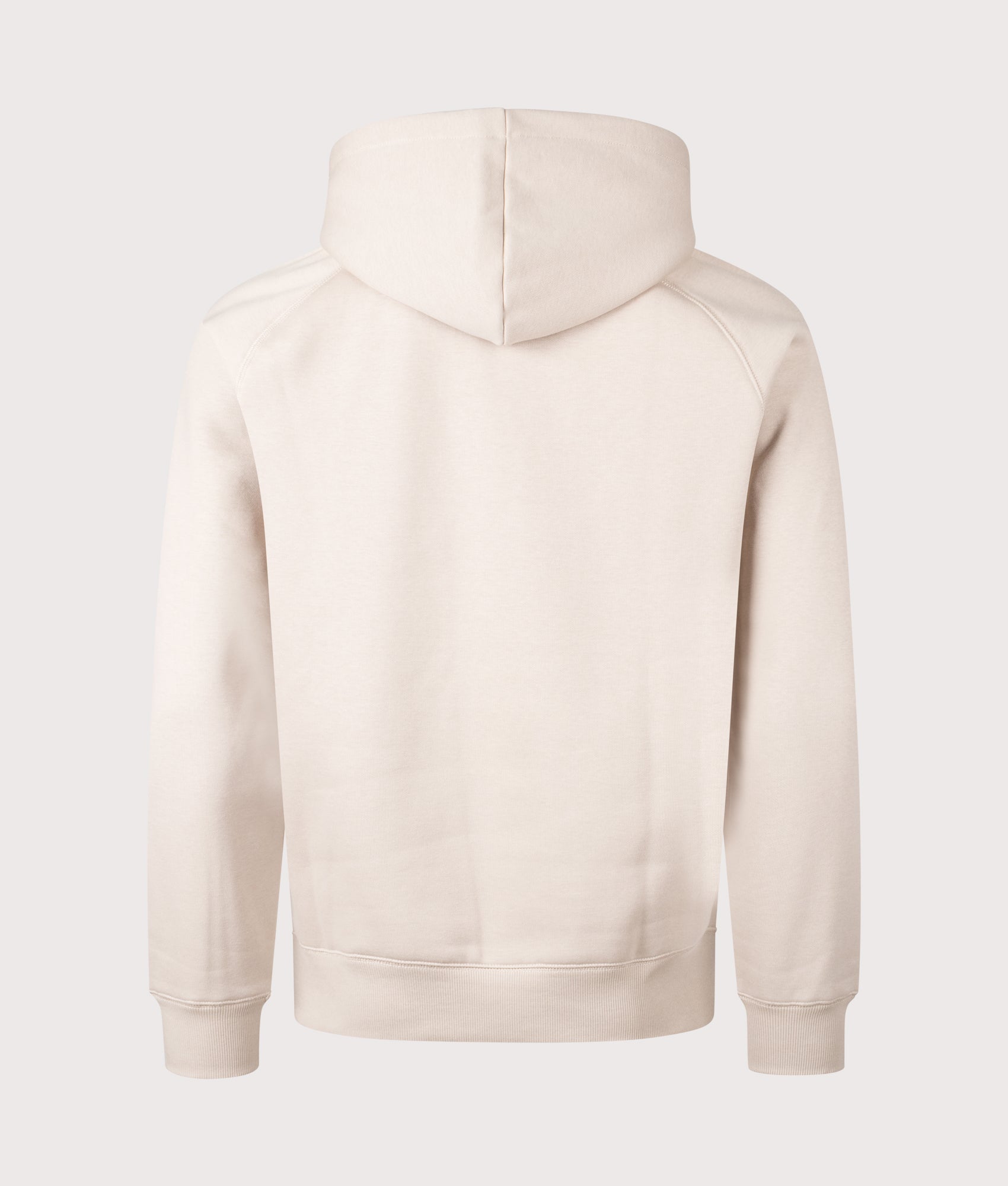 Carhartt WIP Chase Hoodie in Fleur De Sel and Gold at EQVVS Menswear. Back shot.
