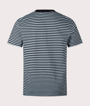 Verner Pocket T-Shirt in Verner Stripe/Black/Citadel | 100% Cotton | Carhartt WIP | EQVVS | Back shot 