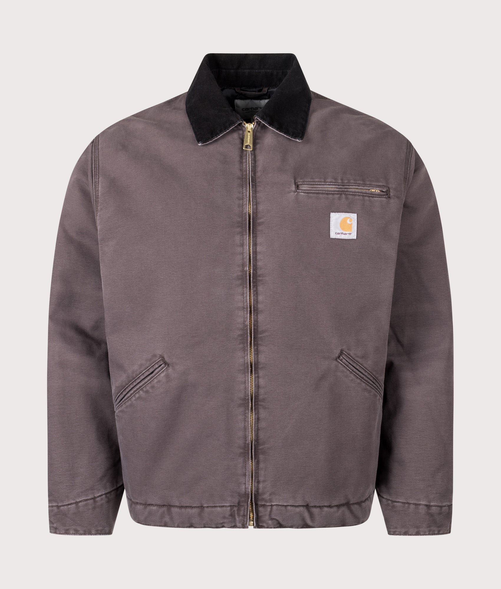 OG Detroit Jacket in Tobacco/Black Stone Canvas | 100% Organic Cotton | Carhartt WIP | EQVVS | Front shot 