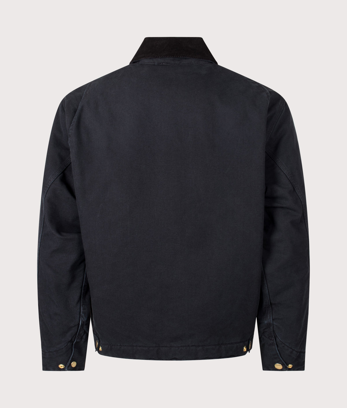 Carhartt WIP Loose Fit OG Detroit Jacket in Black at EQVVS Menswear. Back shot.