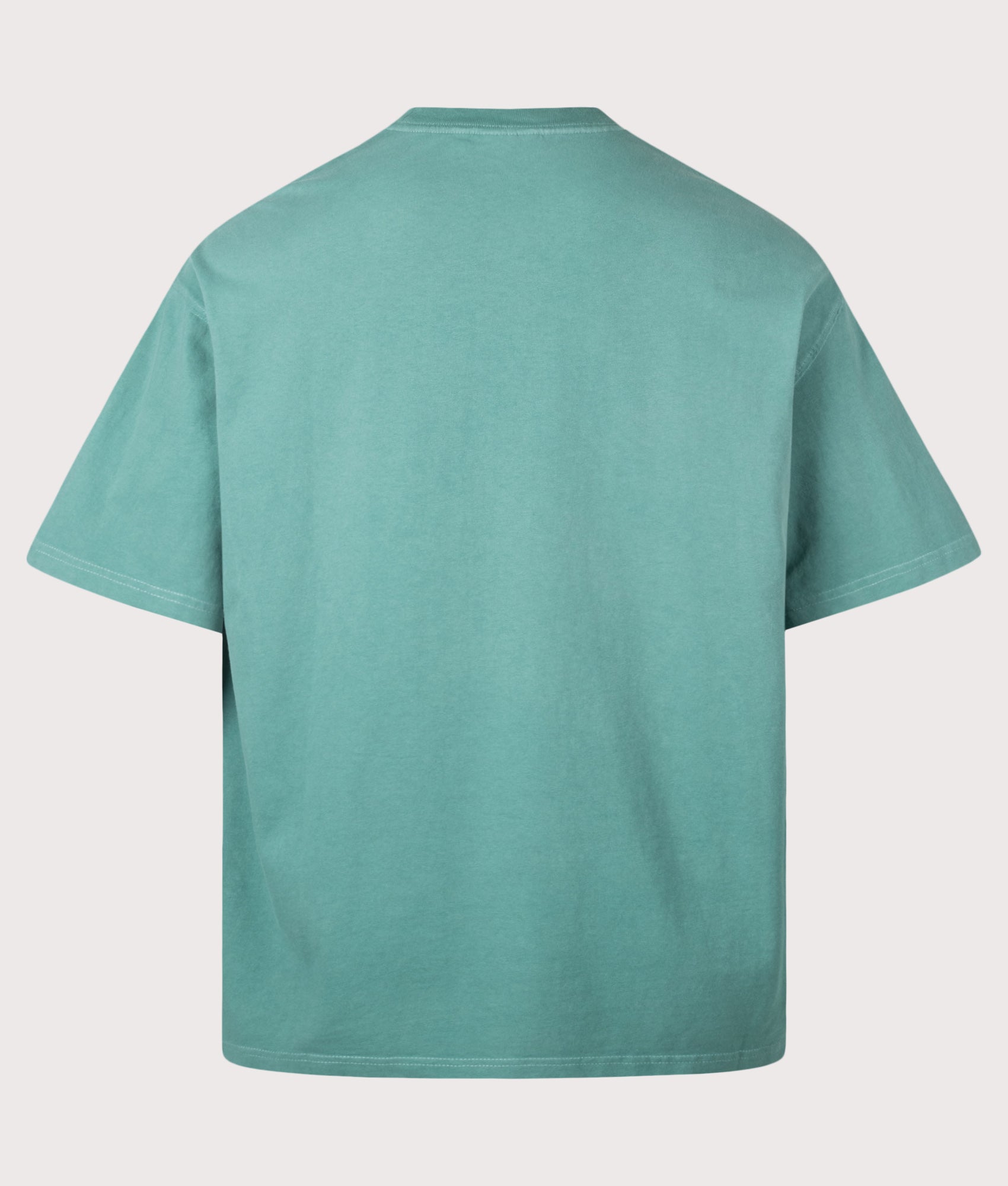 Carhartt WIP Boxy Loose Fit Hudson Pocket T-Shirt in Saguaro at EQVVS Menswear. Back shot.
