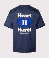 Relaxed Fit Heart II Hartt T-Shirt: 01XX Blue 