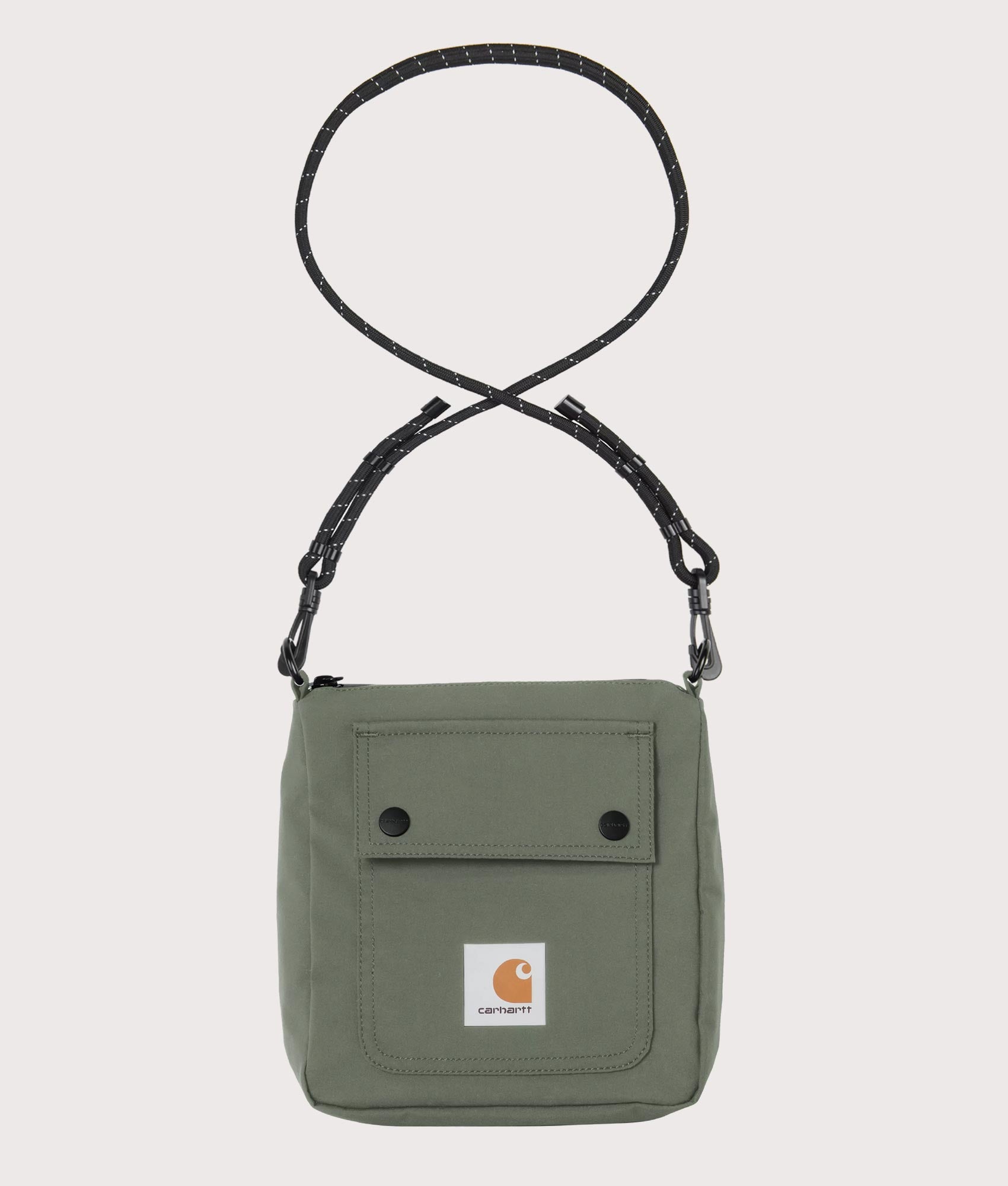 Carhartt WIP Bowden Shoulder Bag in Opuntia at EQVVS Menswear. Front shot.