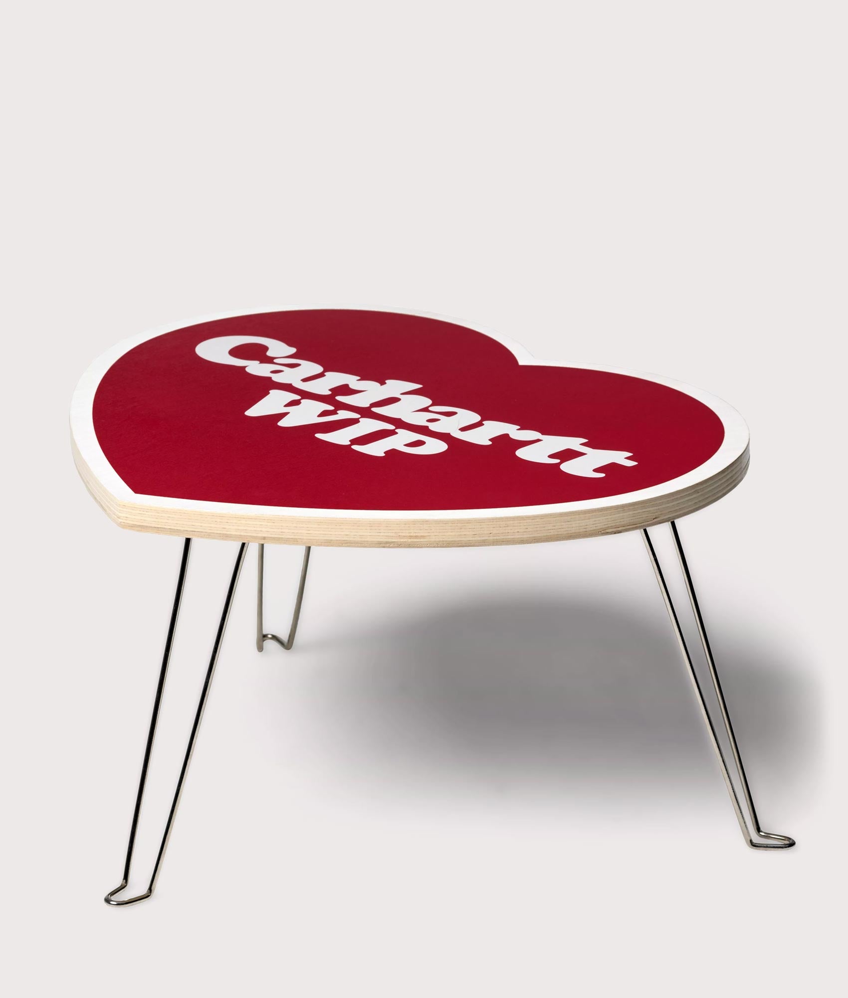 Heart Folding Table in Scarlet/White | Carhartt WIP | EQVVS | Table shot 