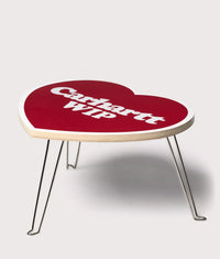Heart Folding Table: 3FXXX Scarlet/White 