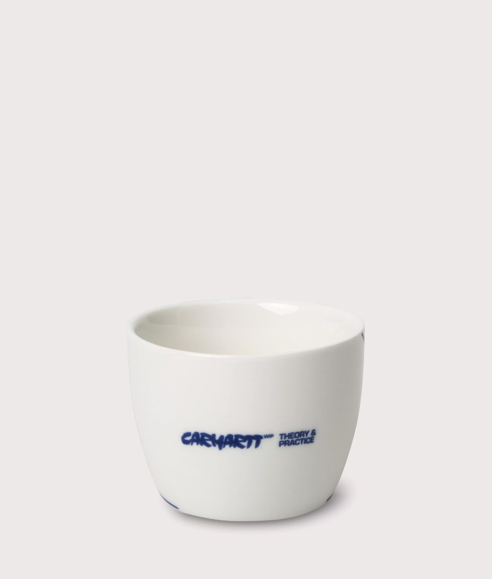 Theory and Practice Soba Cup Set, presented in a White/Blue | Carhartt WIP | EQVVS | Cup shot 