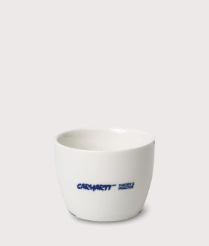 Theory and Practice Soba Cup Set, presented in a White/Blue | Carhartt WIP | EQVVS | Cup shot 
