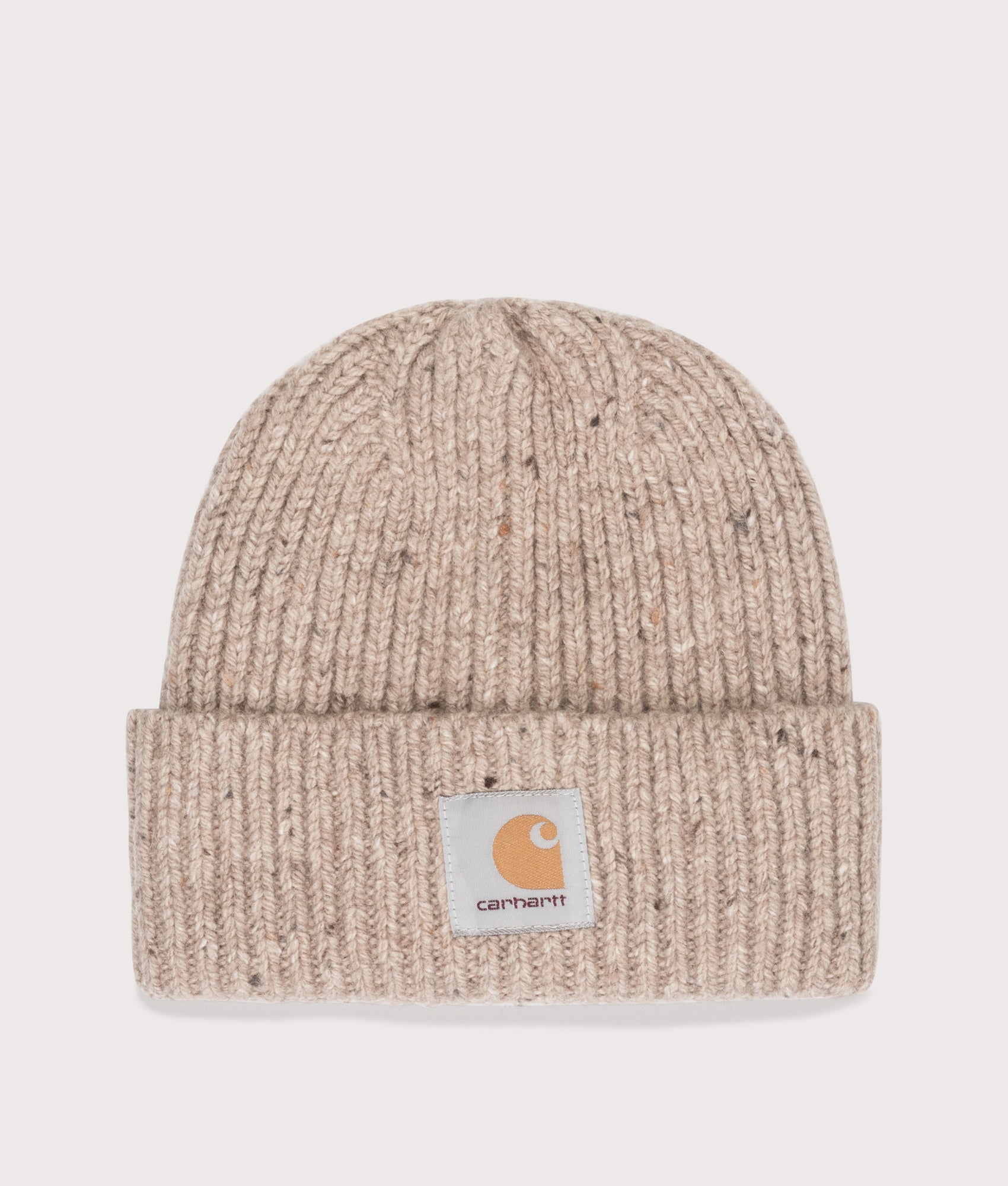 Anglistic Beanie in Speckled Fleur de Sel | Wool and cotton blend | Carhartt WIP | EQVVS | Front shot 