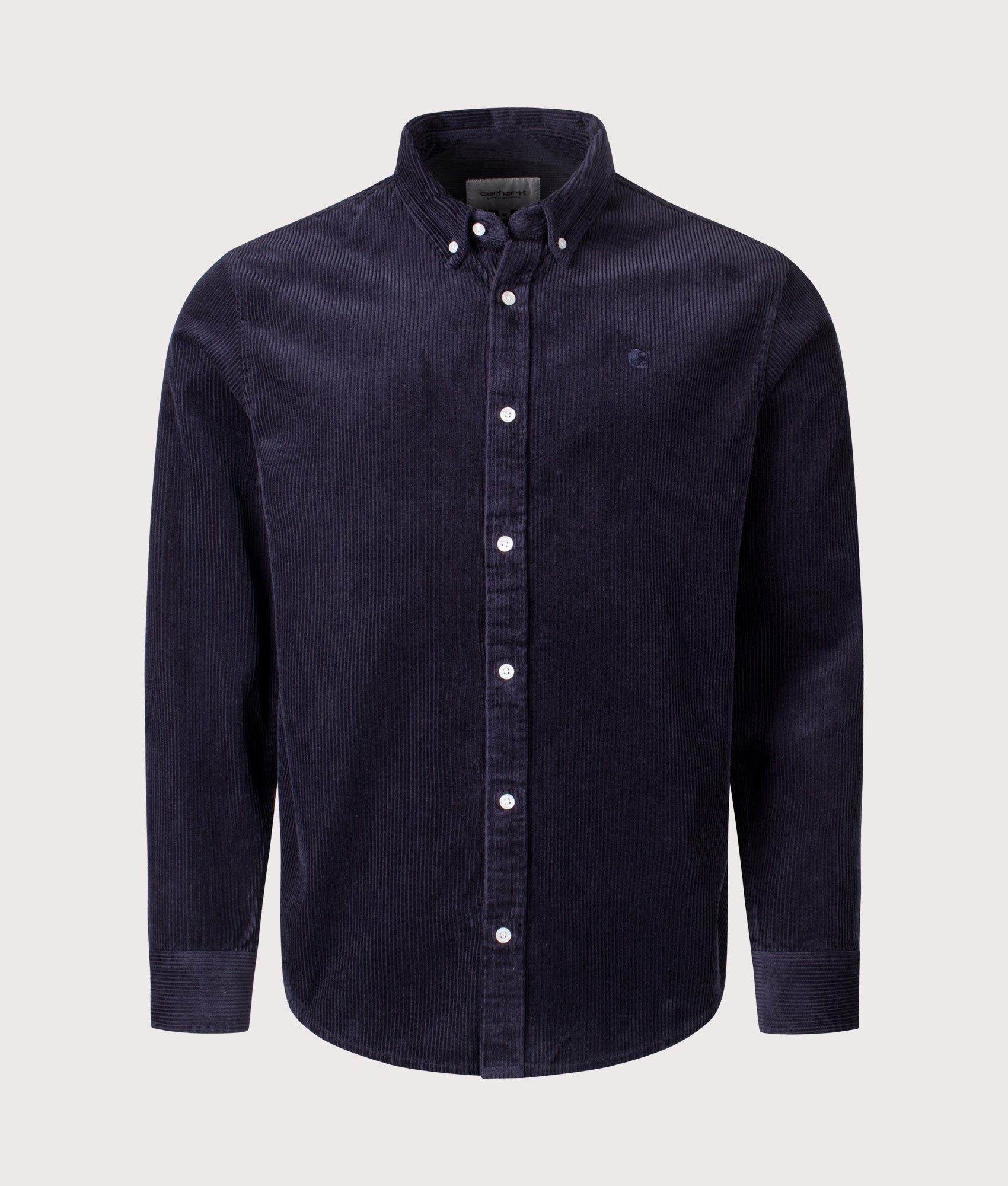 Relaxed Fit Madison Cord Shirt in Dark Navy | 100% Cotton | Carhartt WIP | EQVVS | Front shot 