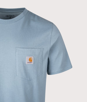 Pocket T-Shirt in Citadel. 100% Cotton | Carhartt WIP | EQVVS | Front detail shot