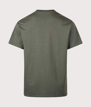 Relaxed Fit Script Embroidery T-Shirt in Opuntia/White | 100% Cotton | Carhartt WIP | EQVVS | Back shot 