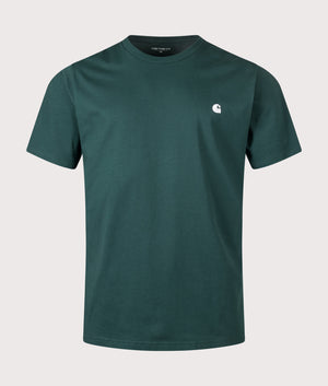 Relaxed Fit Madison T-Shirt in Dark Fir/Wax | 100% Organic Cotton | Carhartt WIP | EQVVS | Front shot 