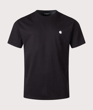 Relaxed Fit Madison T-Shirt in Black/Wax | 100% Organic Cotton | Carhartt WIP | EQVVS | Front shot 
