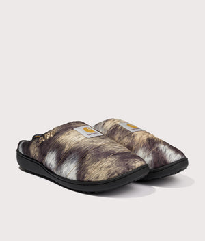 Cordura® Slippers in Wild Dog Print | Carhartt WIP | EQVVS | Front angle shot 