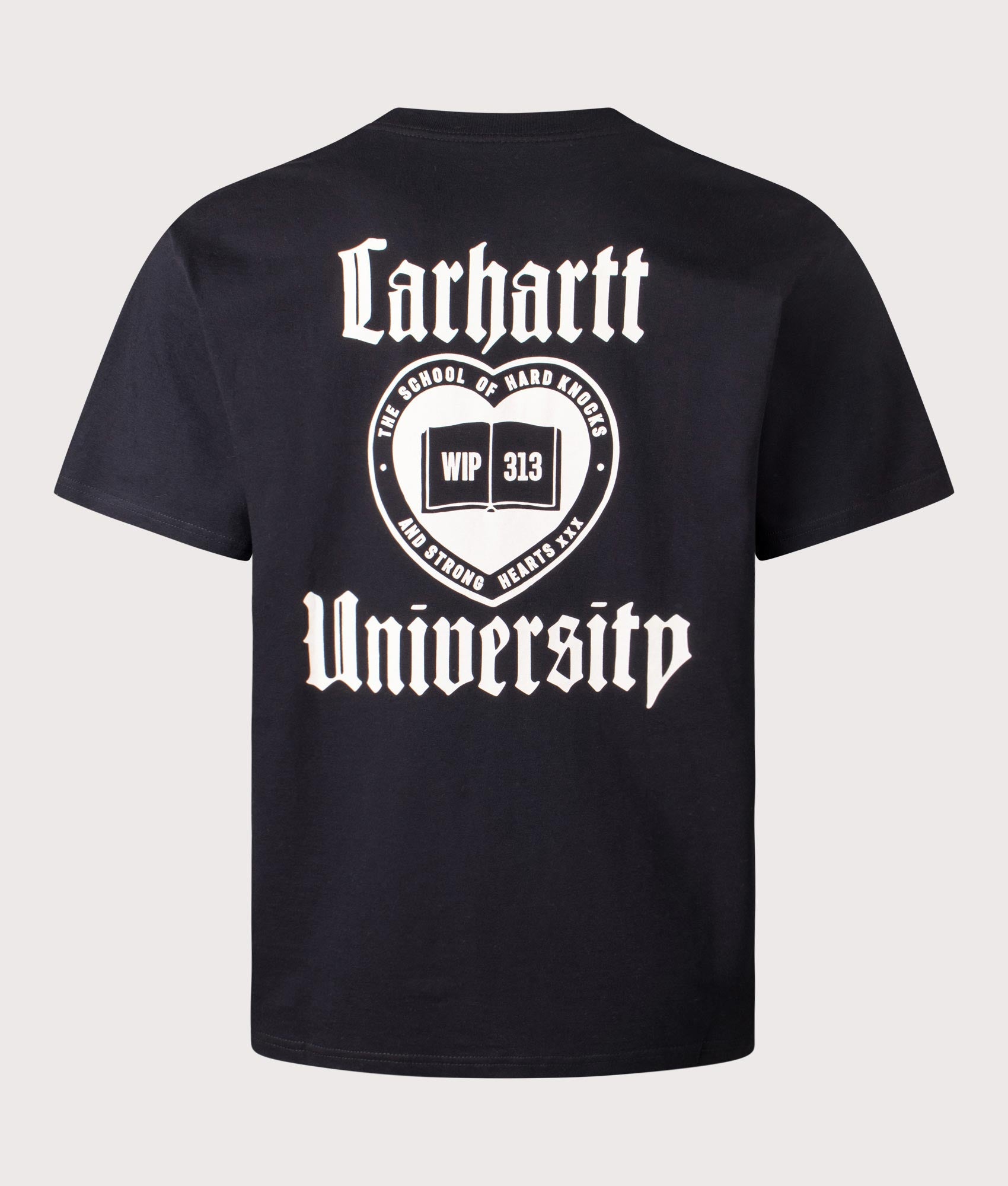 Relaxed Fit Schooling T-Shirt in Black. 100% Cotton | Carhartt WIP | EQVVS | Back shot 