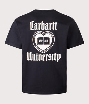 Relaxed Fit Schooling T-Shirt in Black. 100% Cotton | Carhartt WIP | EQVVS | Back shot 