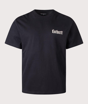 Relaxed Fit Schooling T-Shirt in Black. 100% Cotton | Carhartt WIP | EQVVS | Front shot 