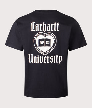 Relaxed Fit Schooling T-Shirt in Black. 100% Cotton | Carhartt WIP | EQVVS | Back shot 