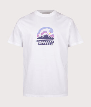 Oversized Fit Rising Helix T-Shirt in White | 100% Cotton | Carhartt WIP | EQVVS | Front shot 