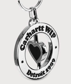 Modality Keychain in Silver | Carhartt WIP | Shot at EQVVS | Front angle shot 