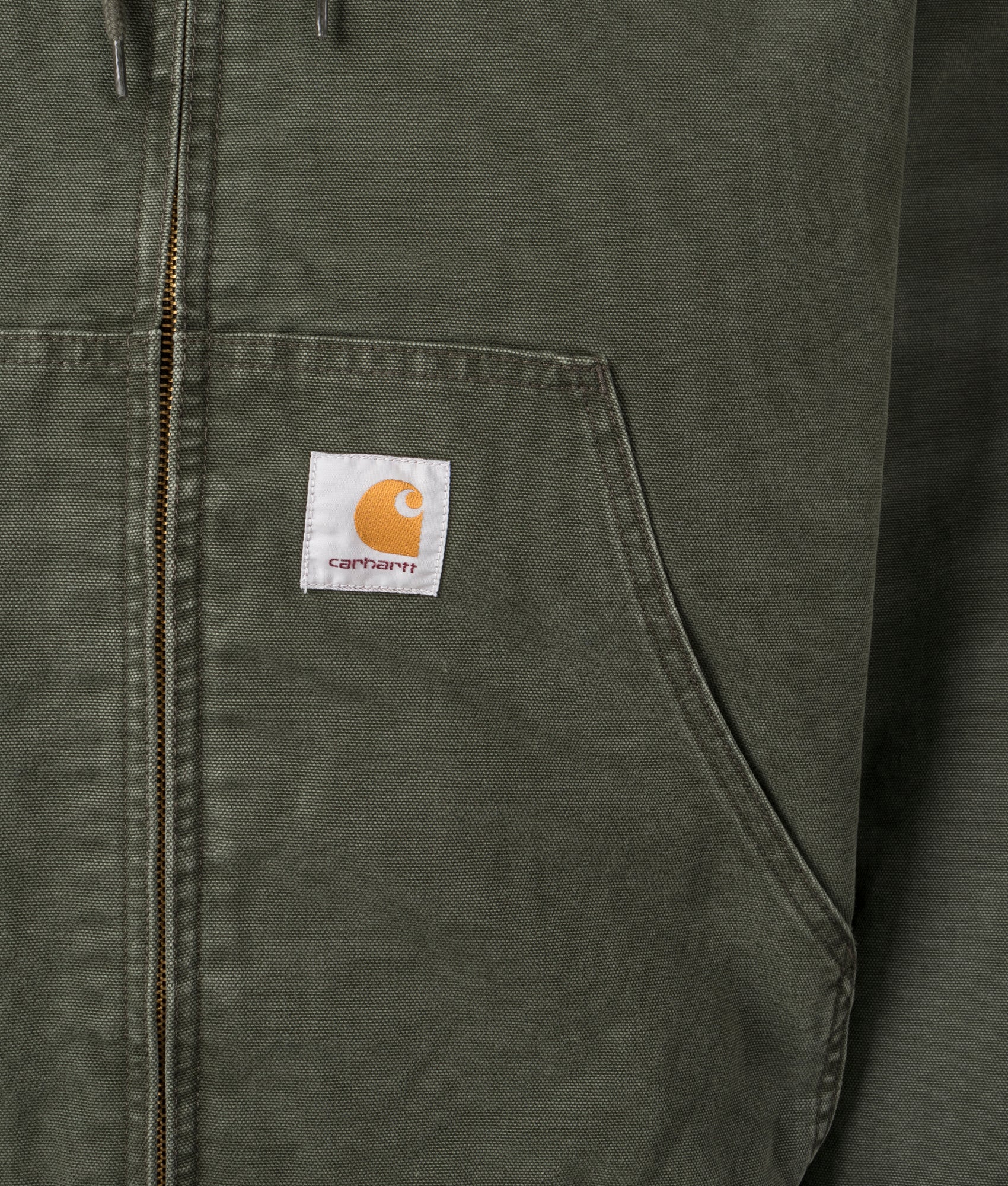 Relaxed Fit OG Active Jacket in Olive | Carhartt WIP | EQVVS | Front detail shot 