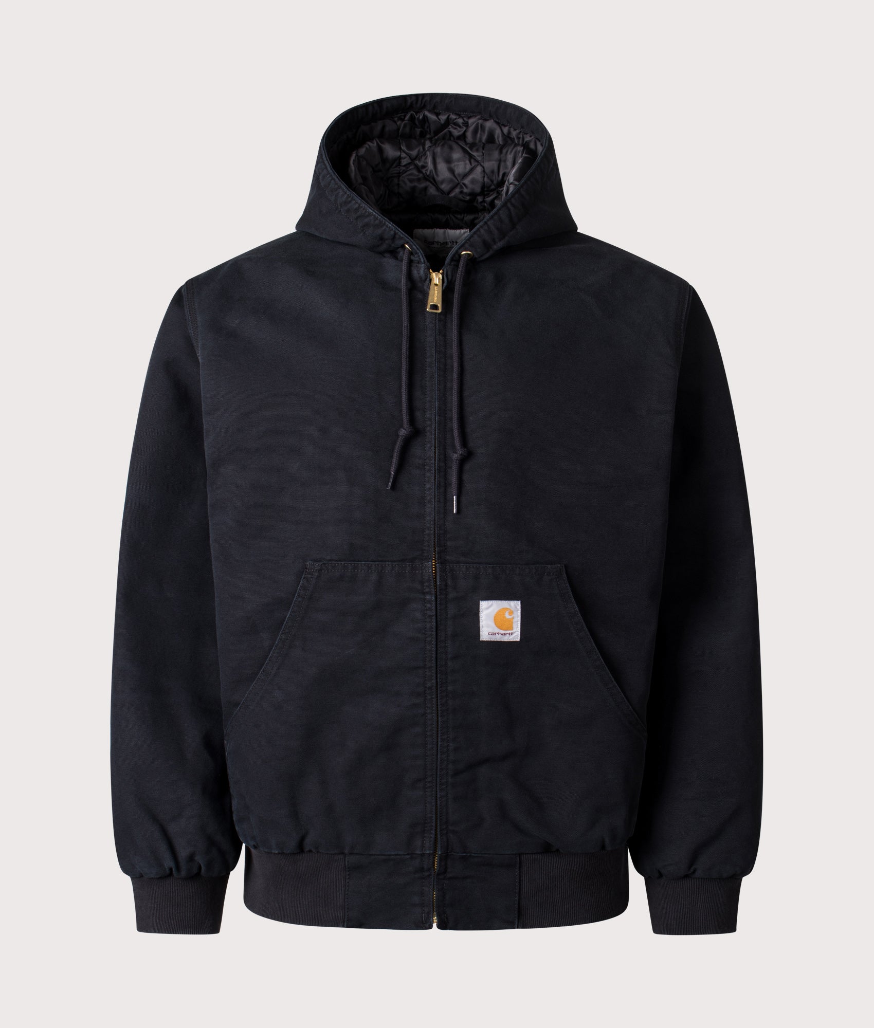 Relaxed Fit OG Active Jacket in Black. 100% Cotton | Carhartt WIP | EQVVS | Front shot 
