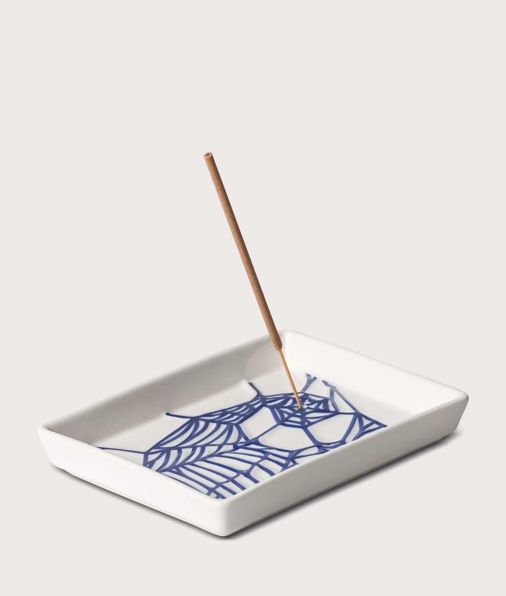 Theory and Practice Incense Tray in White/Blue | Carhartt WIP | EQVVS | Incense stick shot 