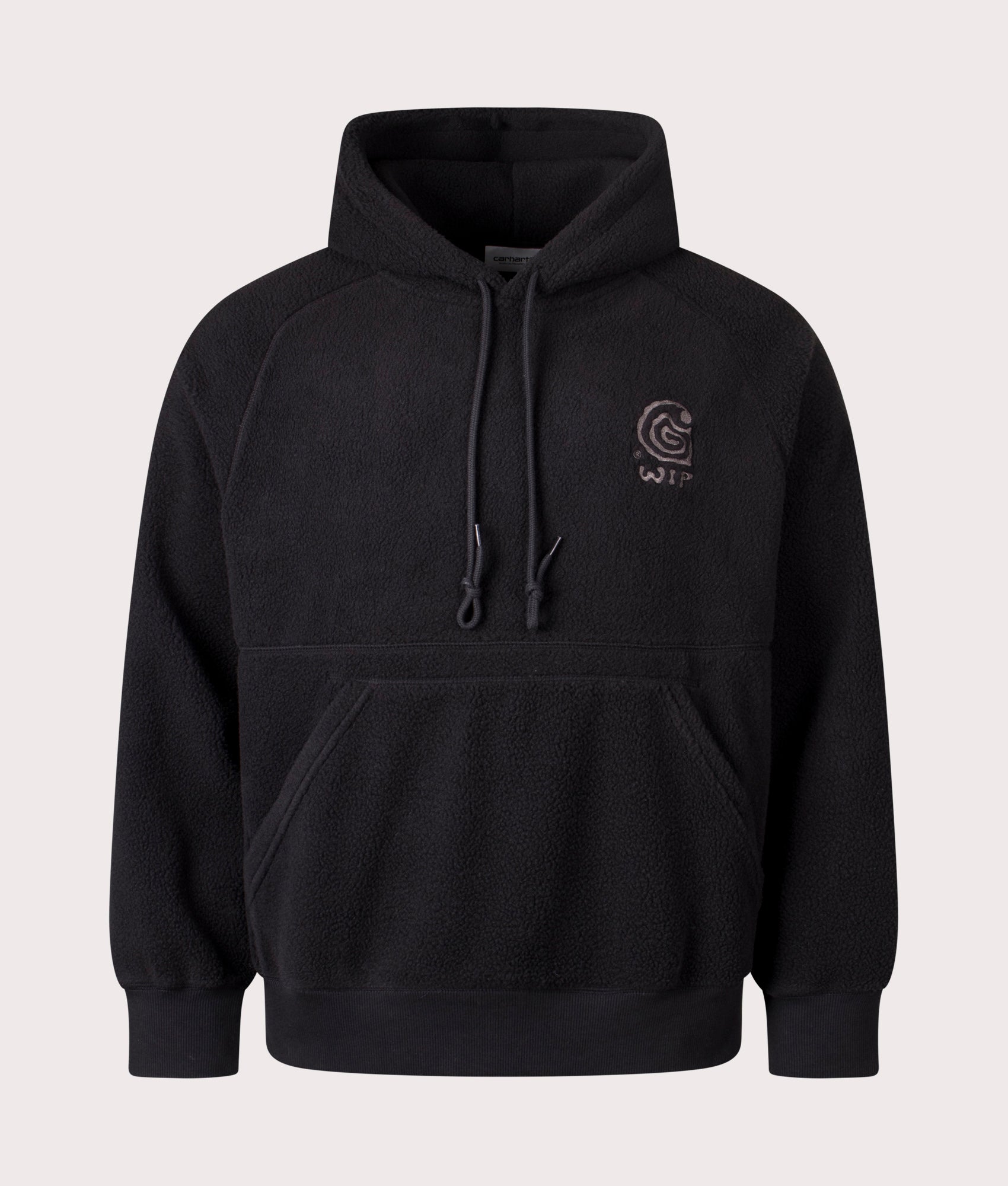 Oversized Helix Hoodie by Carhartt WIP in Black. Shot by EQVVS. Front shot.