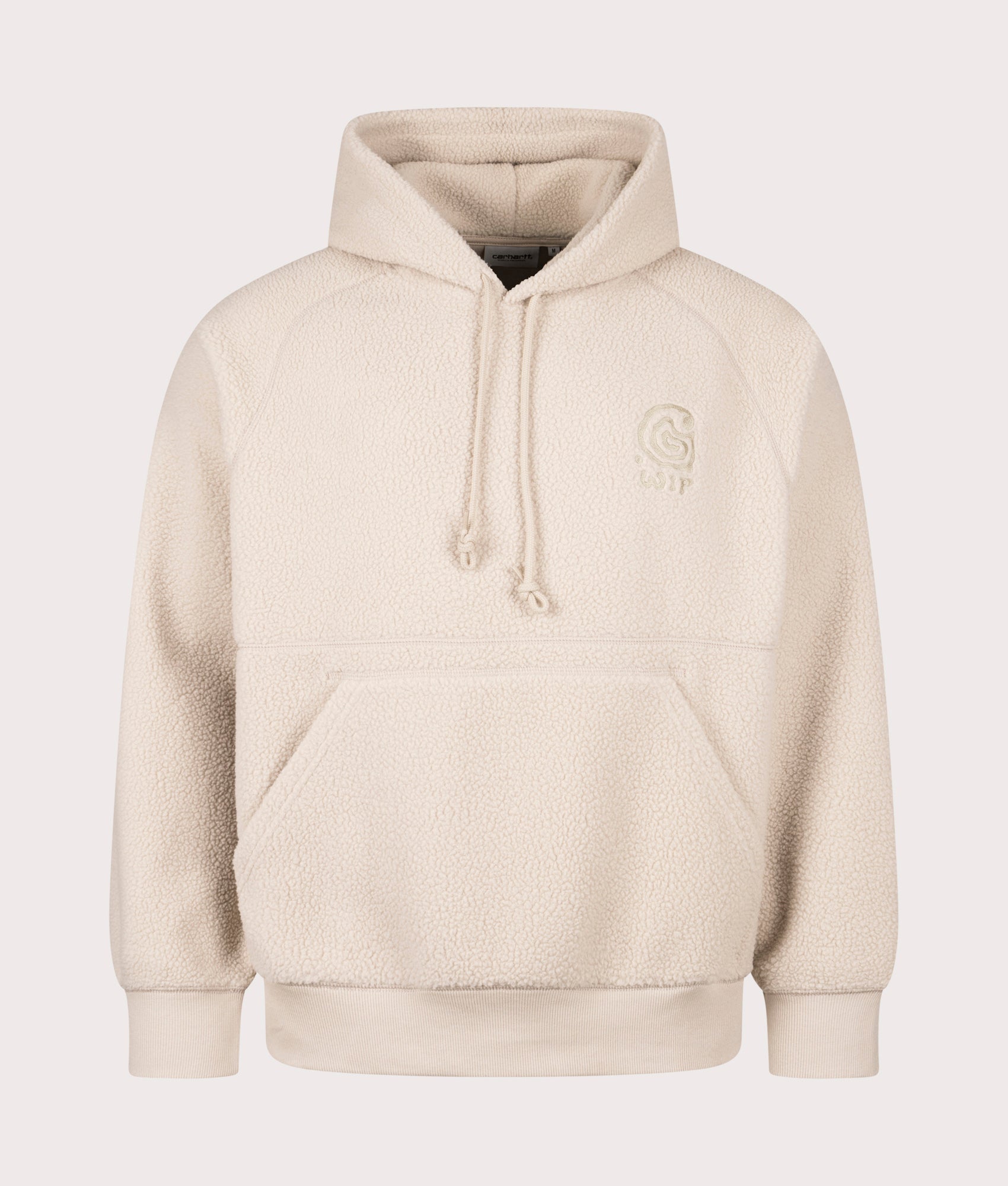 Oversized Helix Hoodie by Carhartt WIP in Fleur De Sel. Shot by EQVVS. Front shot.