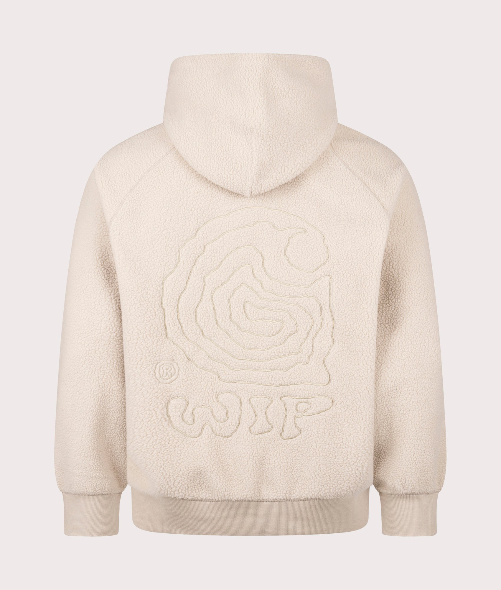 Oversized Helix Hoodie by Carhartt WIP in Fleur De Sel. Shot by EQVVS. Back shot.