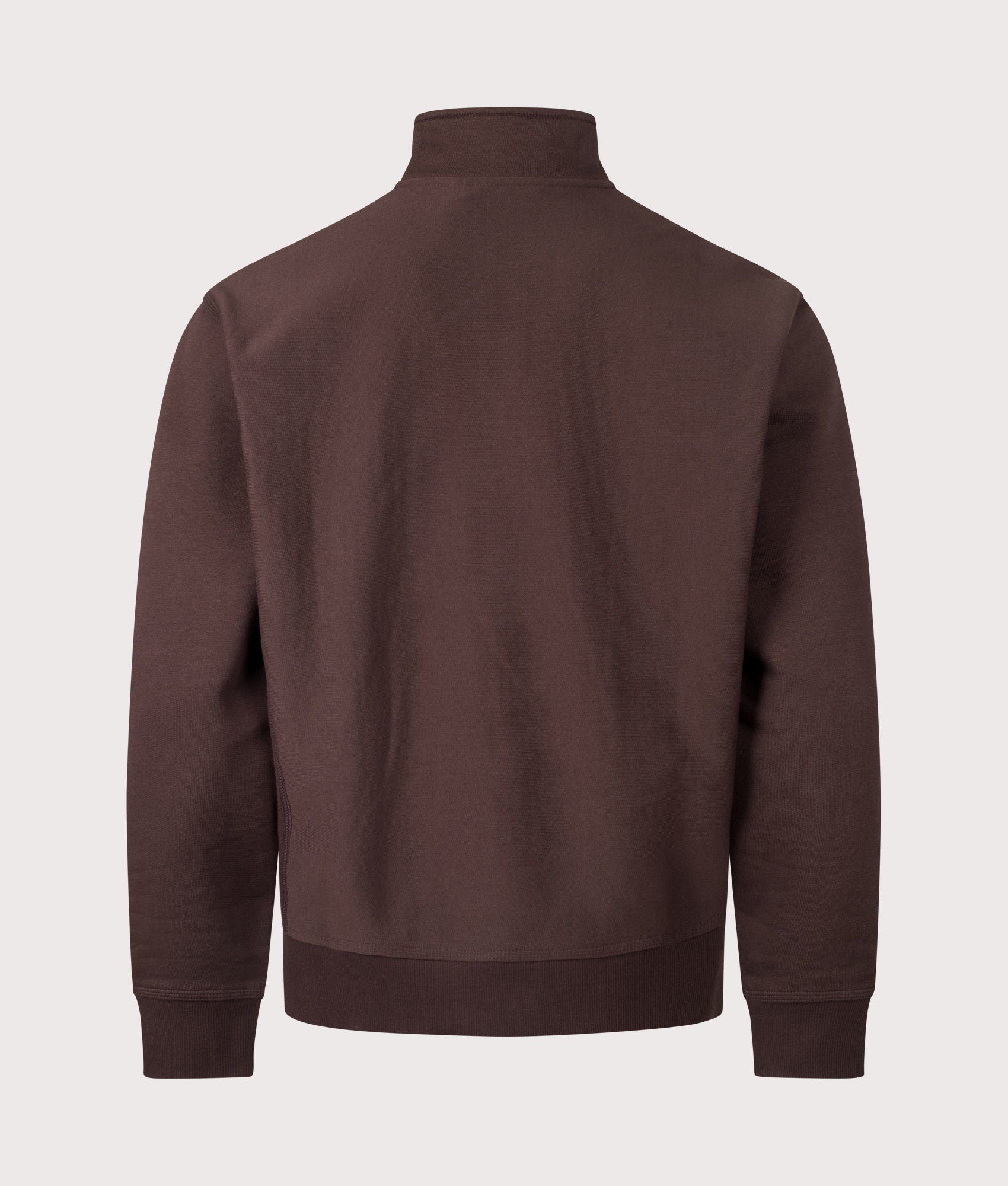 Relaxed Fit Quarter Zip American Script Sweatshirt in Palisander | Carhartt WIP | EQVVS | Back shot 