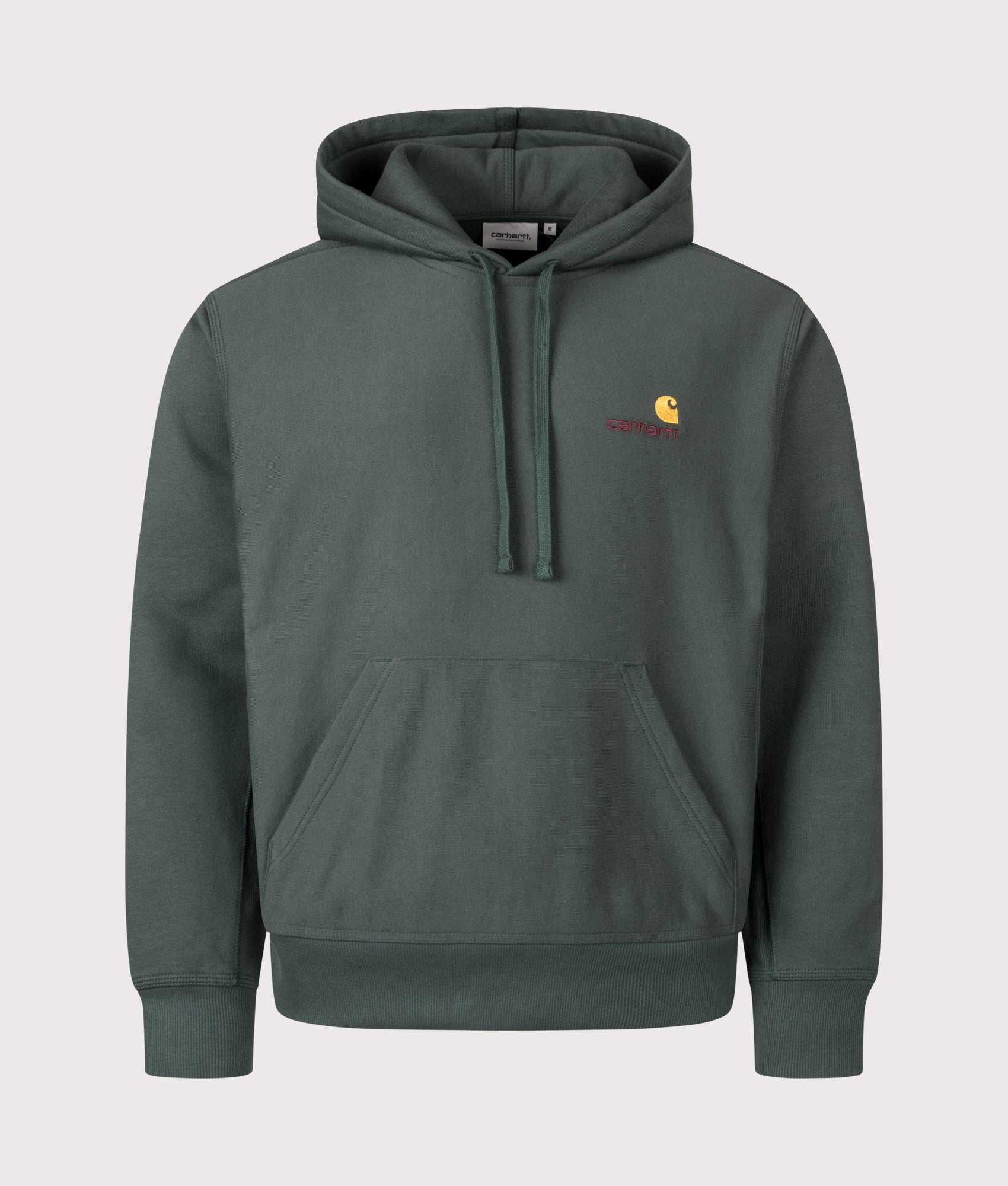 Relaxed Fit Quarter Zip American Script Sweatshirt in Palisander | Carhartt WIP | EQVVS | Front shot 