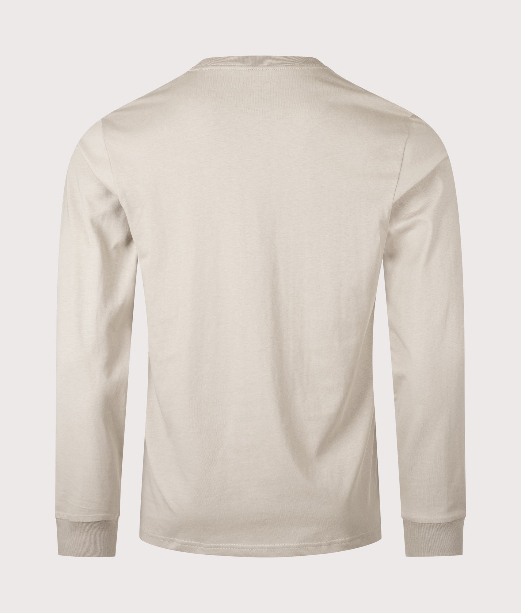 Carhartt WIP Pocket Long Sleeve T-Shirt in Puddle at EQVVS Menswear. Back shot.
