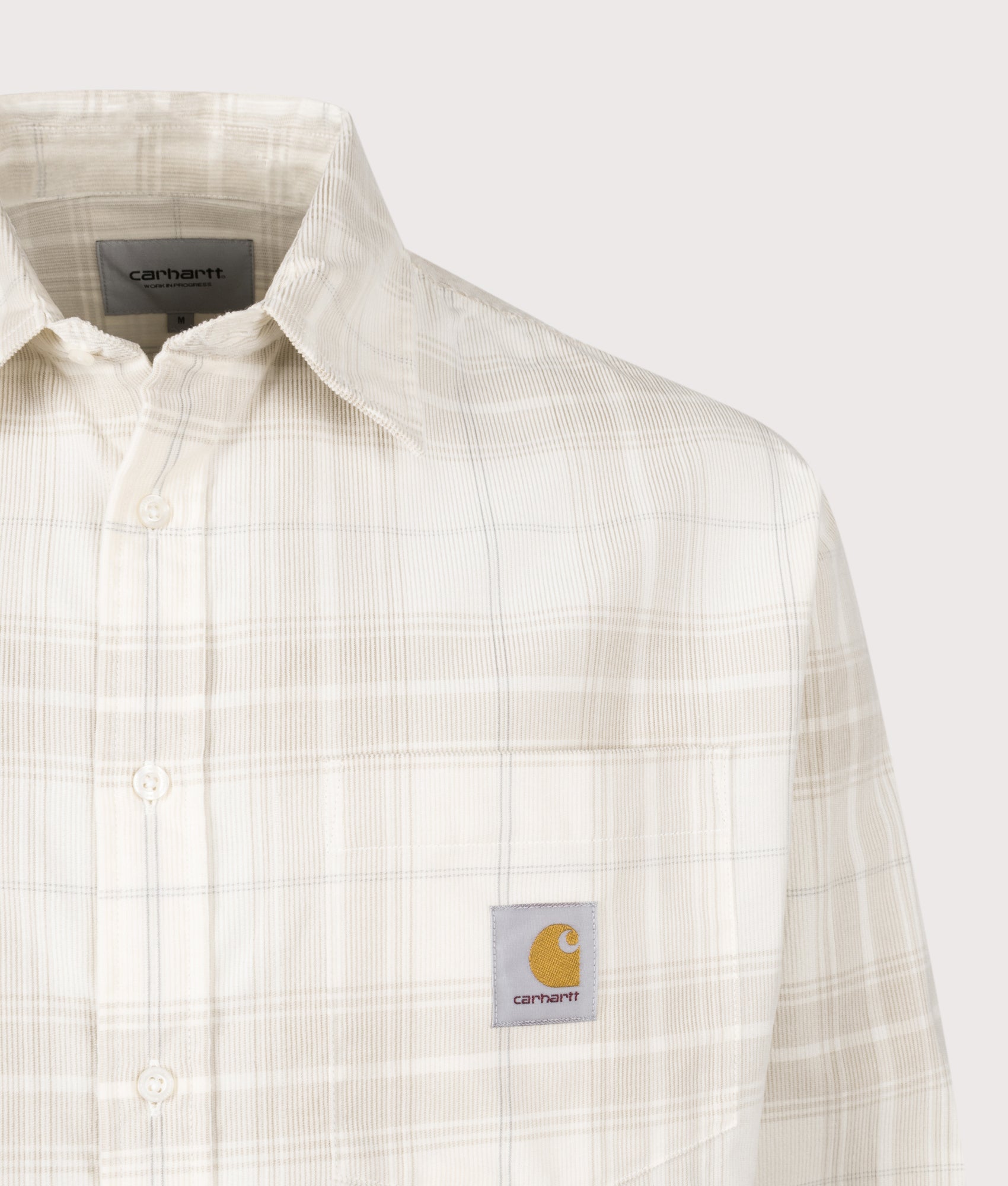 Wilber Shirt in Wilber Check/Natural | Carhartt WIP | EQVVS | Front detail shot 