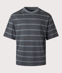 Relaxed Fit Hanson T-Shirt: 3H8GD Hanson Stripe/Kale Green 