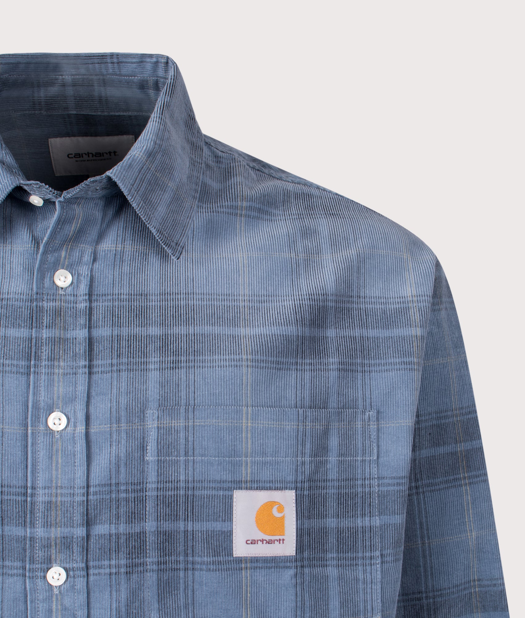 Wilber Shirt in Wilber Check/Velvet Blue | Carhartt WIP | EQVVS | Front detail shot 