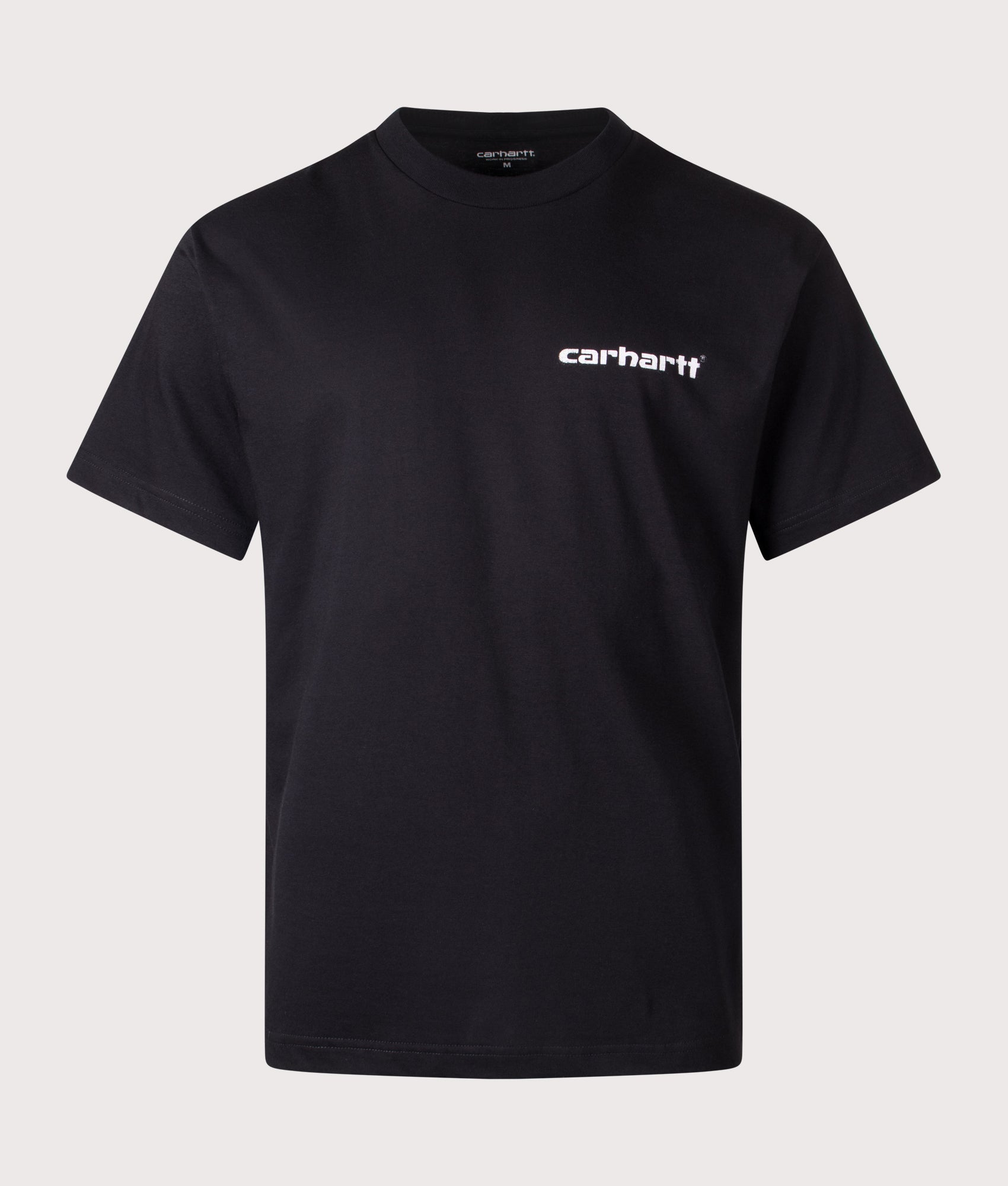 Relaxed Fit Archive Script T-Shirt in Black | 100% Cotton | Carhartt WIP | EQVVS | Front shot